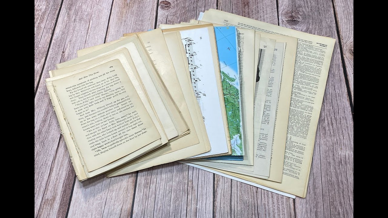 Vintage Book Pages Bundle Set 4 Available Now On Etsy