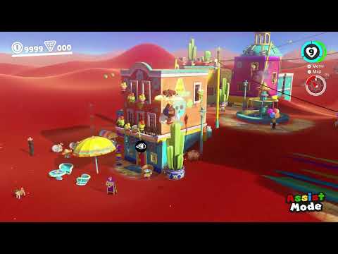 Difficulty: 4.5/10 - Taxi Bouncer Trickjump in Sand Kingdom Super Mario Odyssey