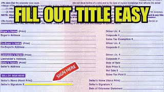 How To Fill Out A New Jersey Vehicle Title When Buying Or Selling A Car