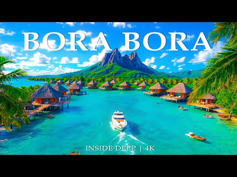 Bora Bora 4K – Discover Paradise Beaches and Crystal Blue Lagoons With Deep House Chill 🎵