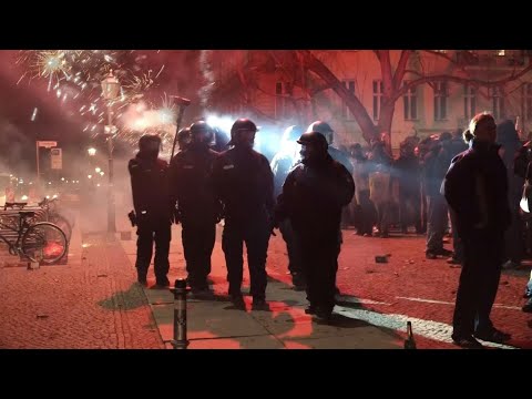 Video Thumbnail: Police patrol Berlin streets as people set off fireworks for New Year | AFP