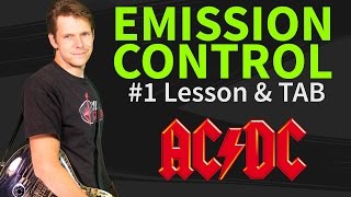 How To Play Emission Control Guitar Lesson &amp; TAB #1 - AC/DC