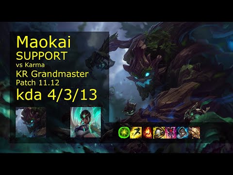 Maokai Support & Varus vs Karma & Ezreal - KR Grandmaster 4/3/13 Patch 11.12 // [롤] 마오카이 vs 카르마 서폿
