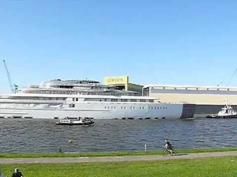 World's largest Superyacht Azzam at Lürssen