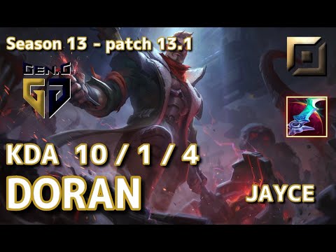 【KRサーバー/D1】Gen.G Doran ジェイス(Jayce) VS シンジド(Singed) TOP - Patch13.1 KR Ranked【LoL】