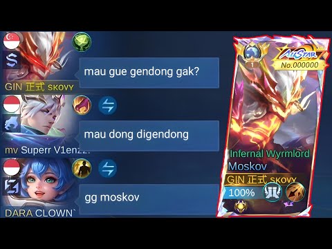 TOP GLOBAL MOSKOV WAJIB GENDONG PUBLIK (SOLO RANK) MYTHICAL GLORY ~ MLBB