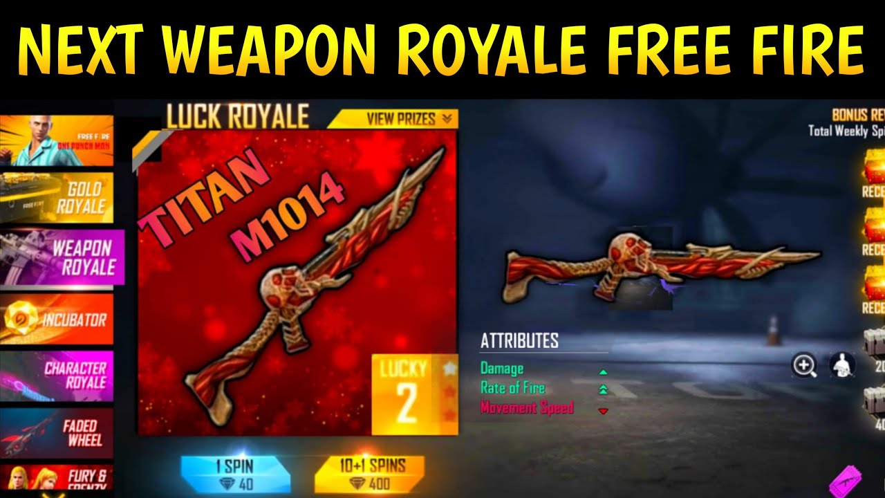 Next Weapon Royale Free Fire 2021 | Upcoming Weapon Royale ...