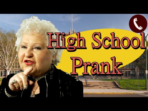 Estelle Harris Calls a High School - Prank Call