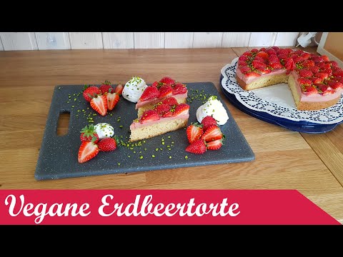 Vegane Erdbeertorte (Laktosefrei)