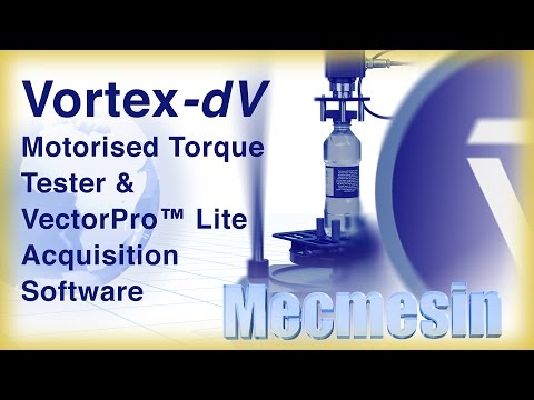 Vortex-dV Motorised Torque Tester//VectorPro™ Lite Software - Mecmesin Torque Measurement
