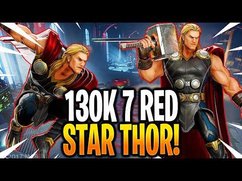 *NEW* 130K 7 RED STAR THOR GAMEPLAY! - MARVEL Strike Force - MSF