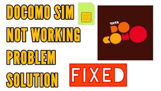 Tata Docomo Sim Not Working Problem Solution || How to Fix Tata Docomo Sim Not Working Problem