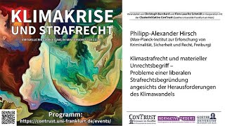 Klimastrafrecht und materieller Unrechtsbegriff