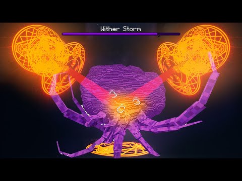 I killed Wither Storm with Mahou Tsukai Magic in manecraft !