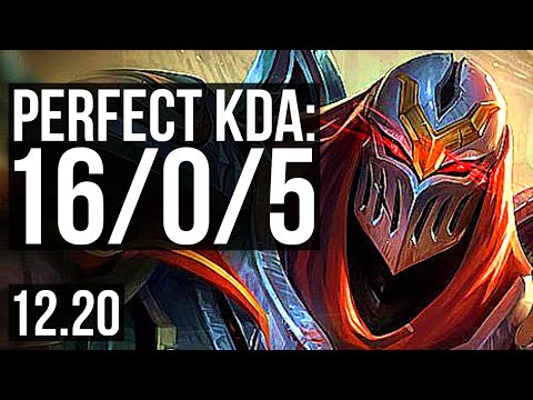 ZED vs AHRI (MID) | 16/0/5, Legendary, 6 solo kills, 1.3M mastery | KR Grandmaster | 12.20