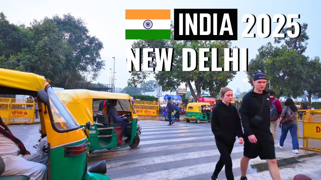 Immersive street-level walking tour through Delhi (Daily Life 29), India, showcasing authentic urban landscapes, local architecture, and the vibrant atmosphere of the city's neighborhoods