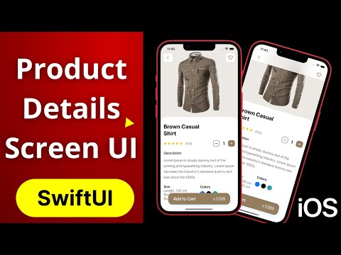 E-Commerce App Product Detail Screen UI  -  SwiftUI Xcode