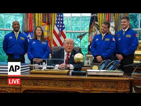 Video Thumbnail: LIVE: Trump meets with Artemis II astronauts at the White House