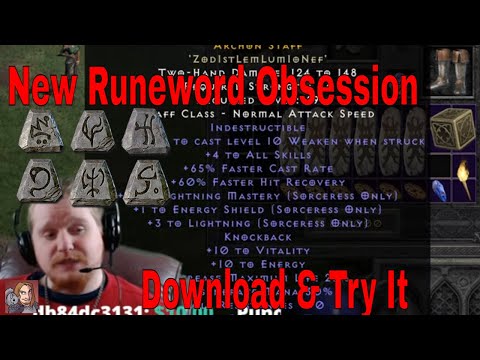 D2R New 2.4 Runewords - Obsession (Zod Ist Lem Lum Io Nef)