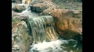Large Waterfall in Dallas Pond Build Texas