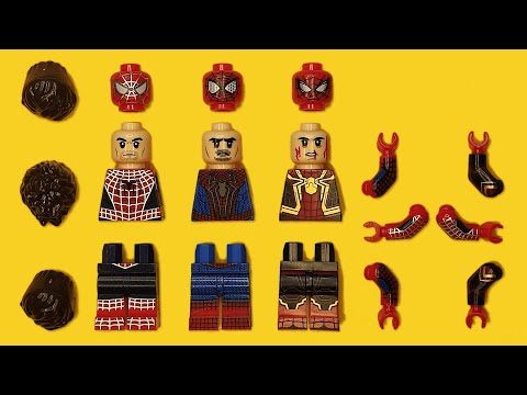 LEGO All Spider-Man (Tobey Maguire | Andrew Garfield | Tom Holland) Unofficial Minifigure | Marvel