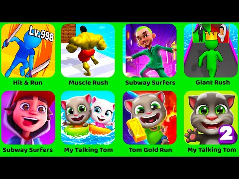 Subway Surfers, Hit & Run Solo Leveling, Giant Rush, Muscle Rush, Tom Friends...[LevelLion]
