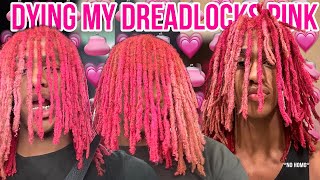 BLEACHING AND DYING MY LOCS PINK | GONE WRONG! 😨