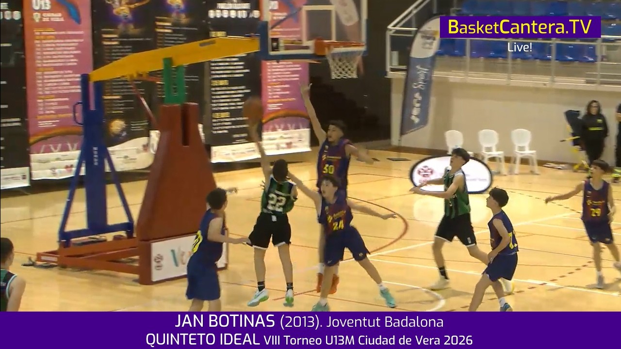 JAN BOTINAS (2013) Joventut Badalona.- Quinteto Ideal Torneo Internacional U13M Ciudad de Vera 2026