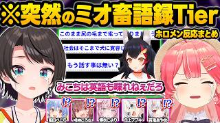 畜発言に憑りつかれてしまった結果...いきなりぶっ刺したりホロメンを泣かせてしまう畜神ミオｗ面白反応まとめ【大神ミオ/さくらみこ/大空スバル/白上フブキ/戌神ころね/兎田ぺこら/ホロライブ/切り抜き】