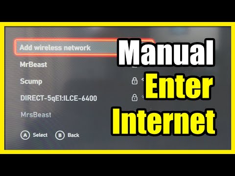 How to Enter in a Manual SSID & Connect to Wifi internet on Xbox Series X (Settings Tutorial)