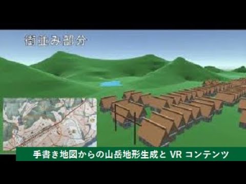 【理工学部】手書き地図からの山岳地形生成とVRコンテンツ