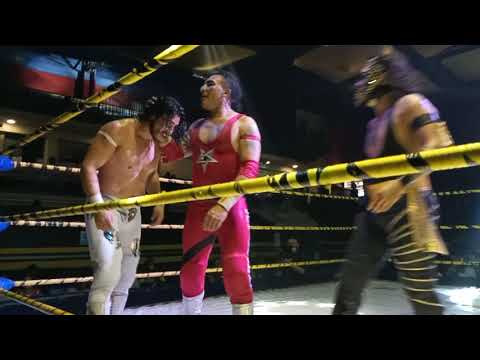 Caballero de Plata y Baby Star vs Kempo Jr y Cyber ARENA NAUCALPAN IWRG