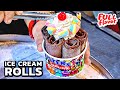 Ice Cream Rolls Stir Fried Ice Cream Thai Street Food Monsters ไอติมผัด FULL FLAVOR