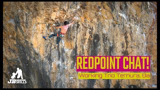 Climbing chat about redpointing whilst working a route in Santa Linya.