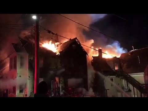 Homes destroyed by fire in Lowell