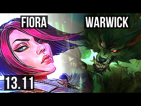 FIORA vs WARWICK (TOP) | 65% winrate, 2/1/3 | KR Master | 13.11