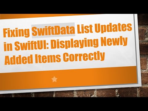 Fixing SwiftData List Updates in SwiftUI: Displaying Newly Added Items Correctly