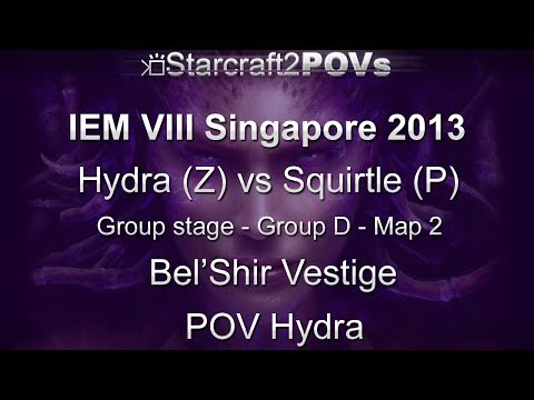SC2 HotS - IEM VIII Singapore 2013 - Hydra vs Squirtle - Group D - Map 2 - Bel'Shir Vestige - Hydra