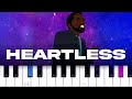 Kanye West - Heartless (piano tutorial)