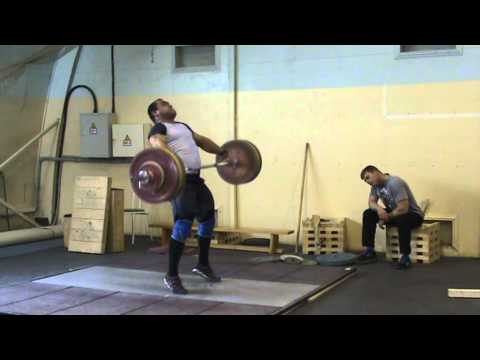 Weightlifting, Vasiliy Polovnikov & Vladimir Safonov, snatch without jump 170kg x 3, 05/2014