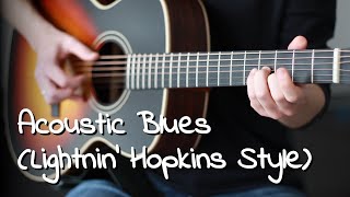 Acoustic Blues (Lightnin&#39; Hopkins Style) - Fingerstyle Acoustic Guitar + Tab