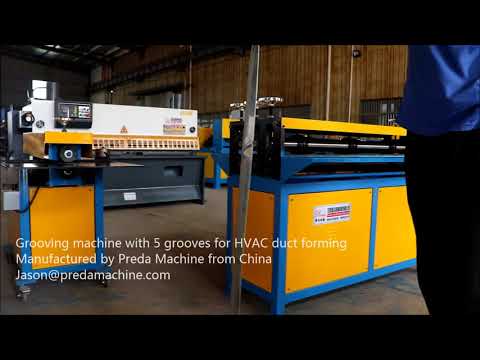 Grooving machine/goover with 5 grooves for HVAC duct forming