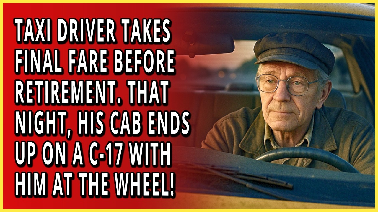 Taxi Driver Takes Final Fare Before Retirement. Then His Cab Ends Up on a C-17 With Him at the Wheel