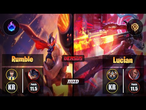 Untara RUMBLE (Mid) [Arcane Comet] VS LUCIAN - Challenger KR Patch 11.5