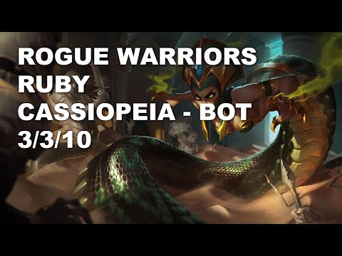 Rogue Warriors Ruby Bot Cassiopeia vs Kindred - KR Challenger Rank Game 10.7