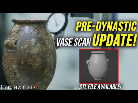 Ancient Egyptian Vase Scan Update! STL file, More Analysis - and Between the Lug Handles