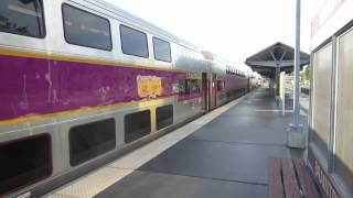 preview picture of video 'Inbound and Outbound Commuter Rail Braintree MA.'