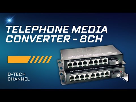 Telephone to Fiber Media Converter – 8 Channel