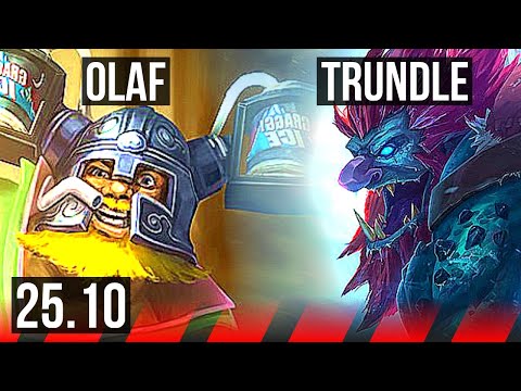 OLAF vs TRUNDLE (TOP) | 1000+ games | KR Master | 25.10