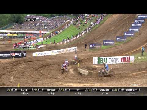 Kevin Strijbos passes Alessandro Lupino MXGP of Italy 2015 - motocross